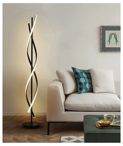 Postmodern LED Spiral Floor Lamp