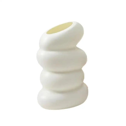 Spiral White Vase