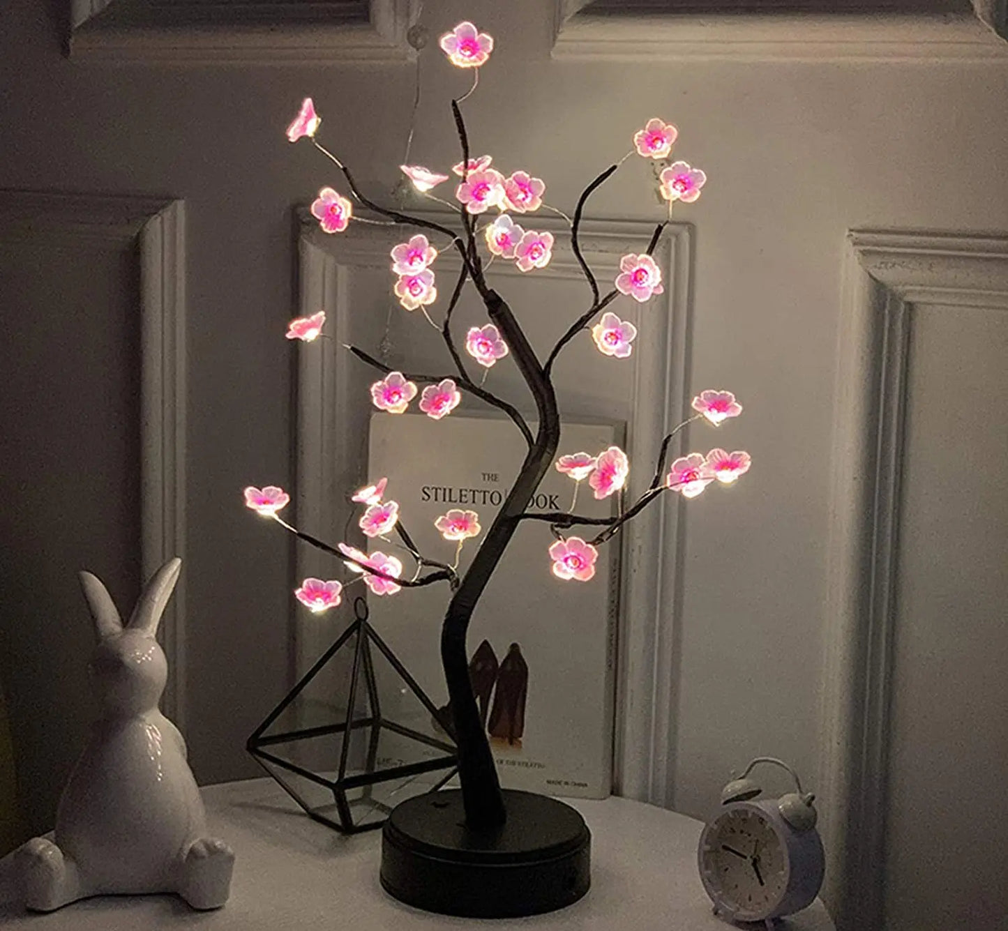 Cherry Blossom Table Tree Night Light