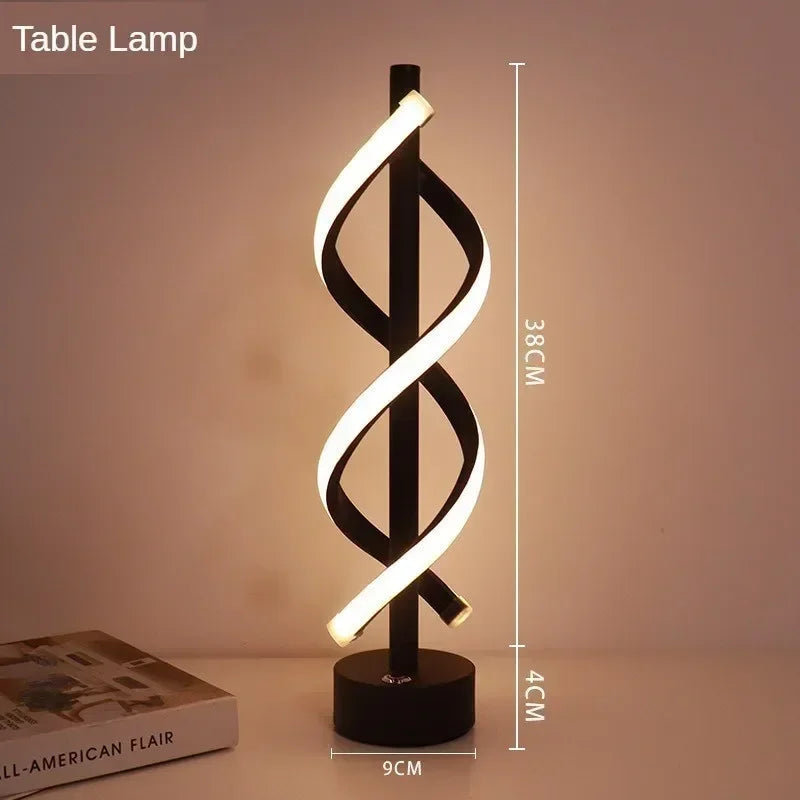 Postmodern LED Spiral Floor Lamp