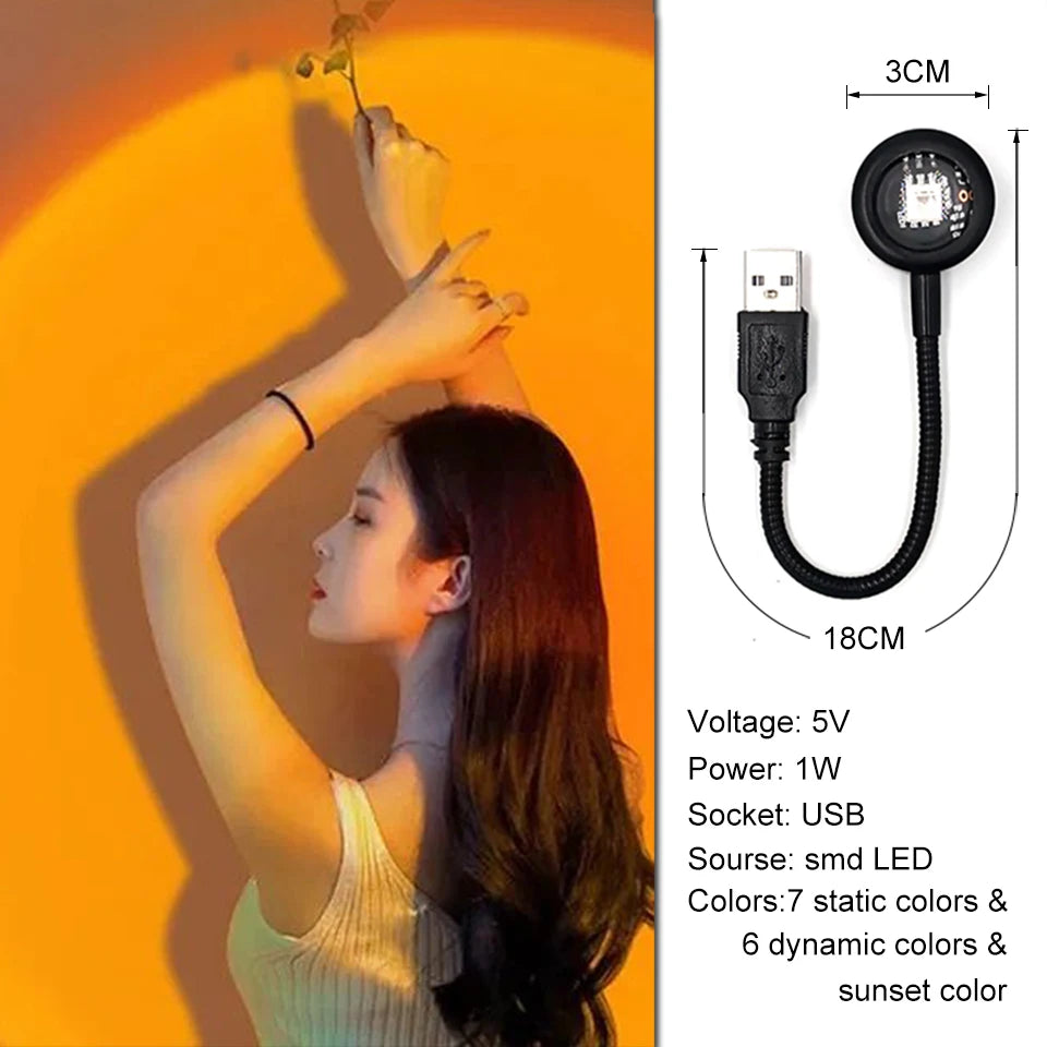 USB Sunset Projection Lamp