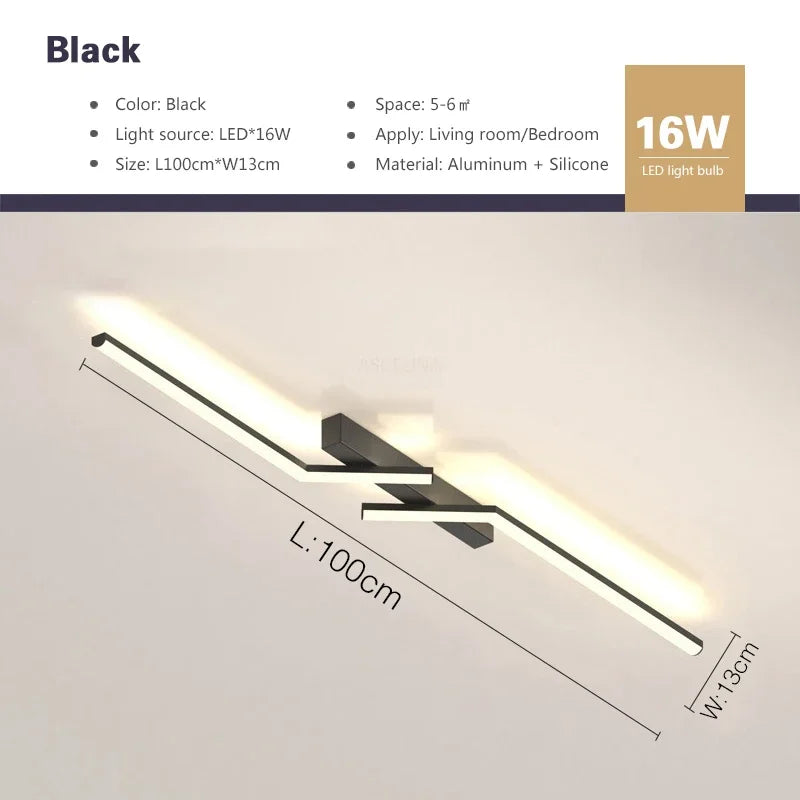 Modern LED Line Ceiling Lamp