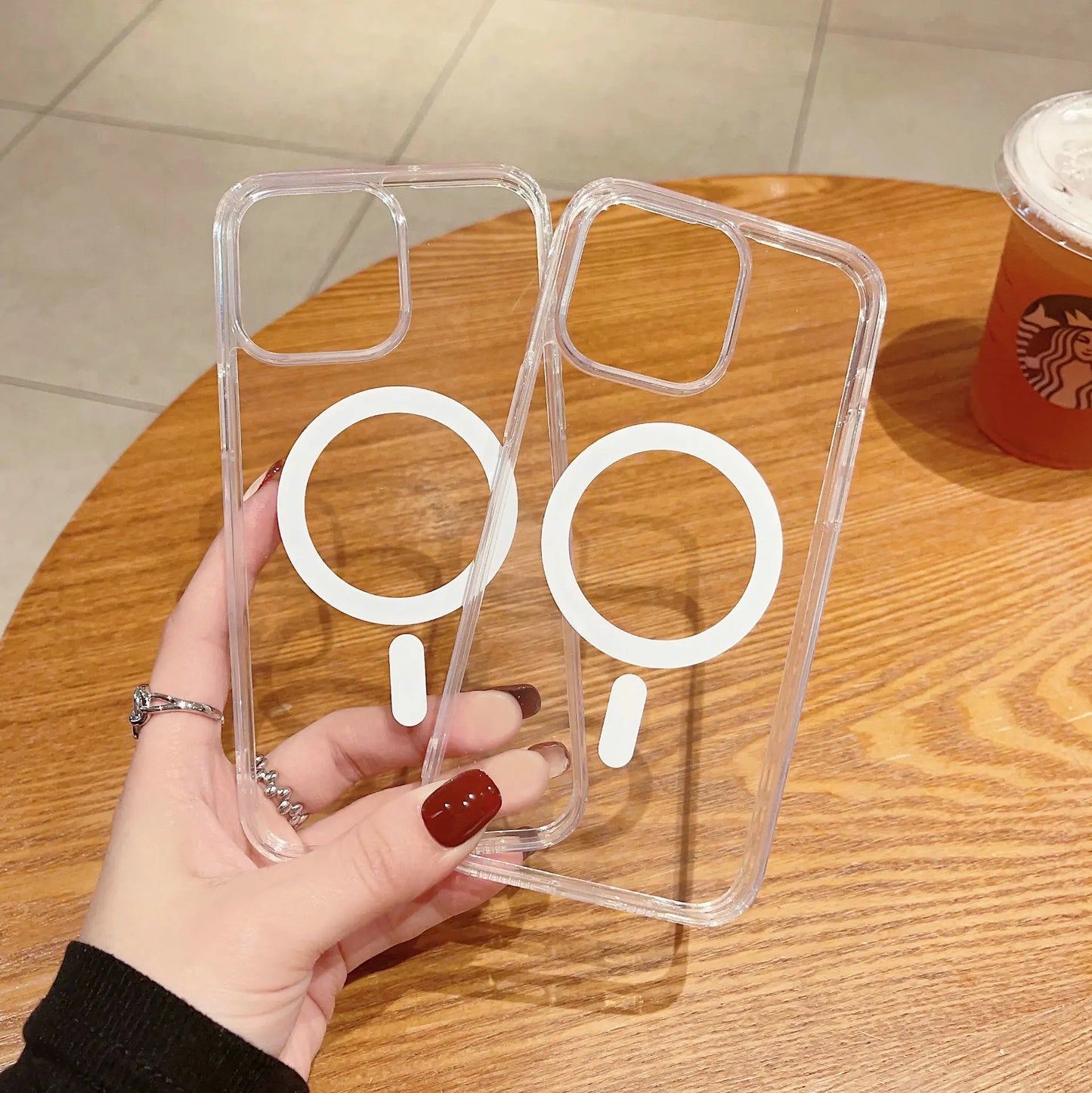 Luxury Transparent Wireless Charging Case