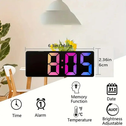 LED Digital Alarm Clock with Temperature Display