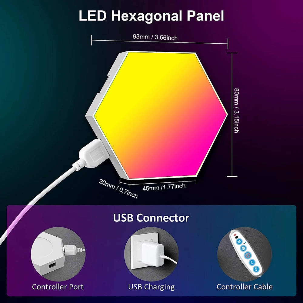 RGB Smart Hexagonal Wall Lamp