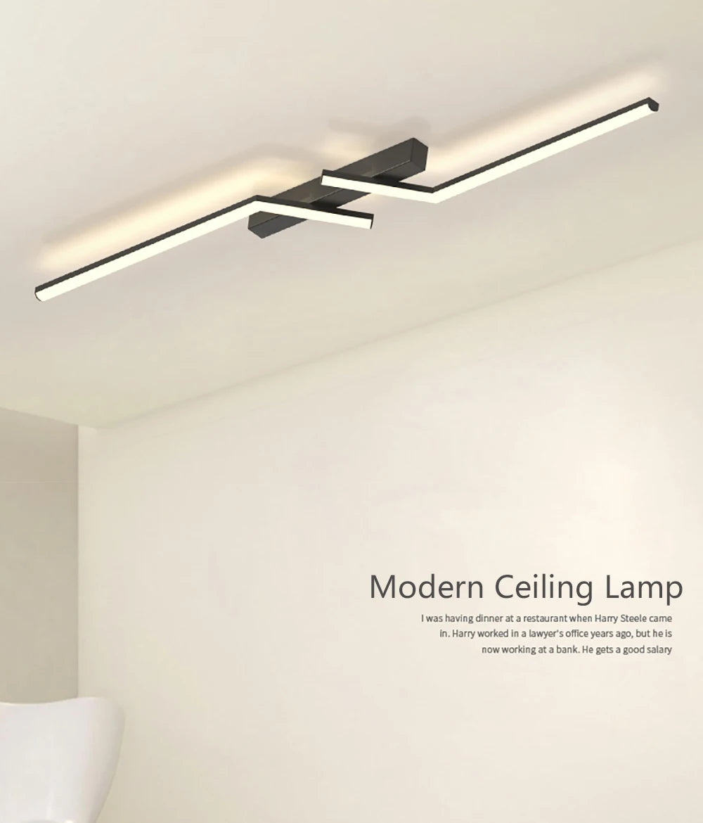 Modern LED Line Ceiling Lamp