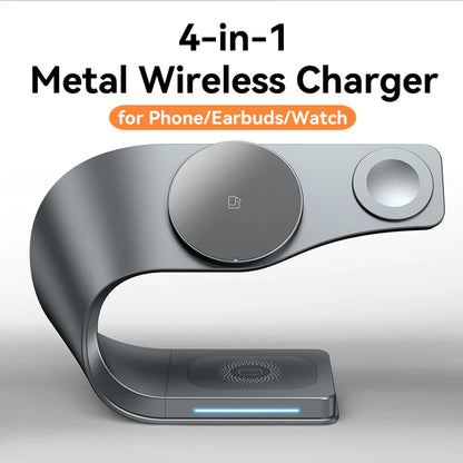 4-in-1 Metal Wireless Charger Stand