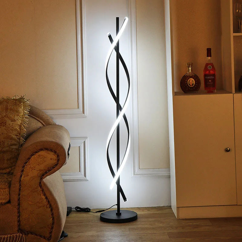 Postmodern LED Spiral Floor Lamp