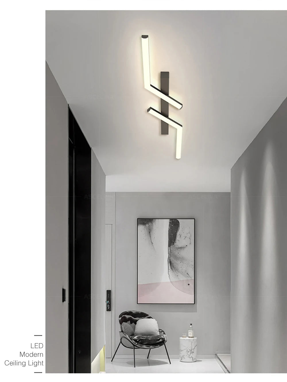 Modern LED Line Ceiling Lamp