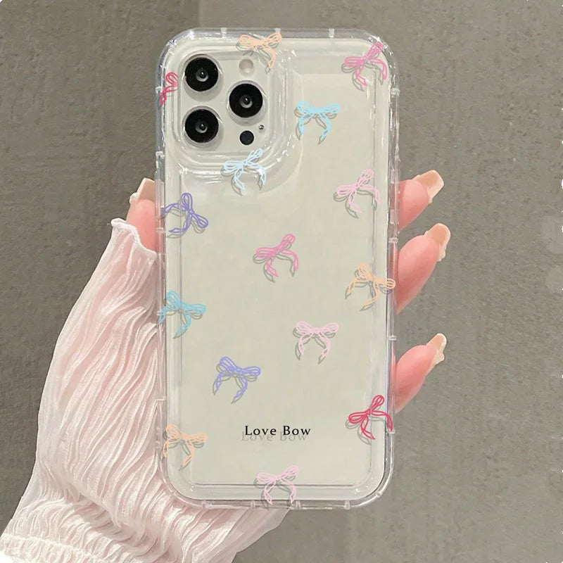 Colorful Bow Clear Phone Case