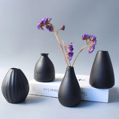 Black Ceramic Small Vase