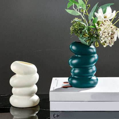 Spiral White Vase