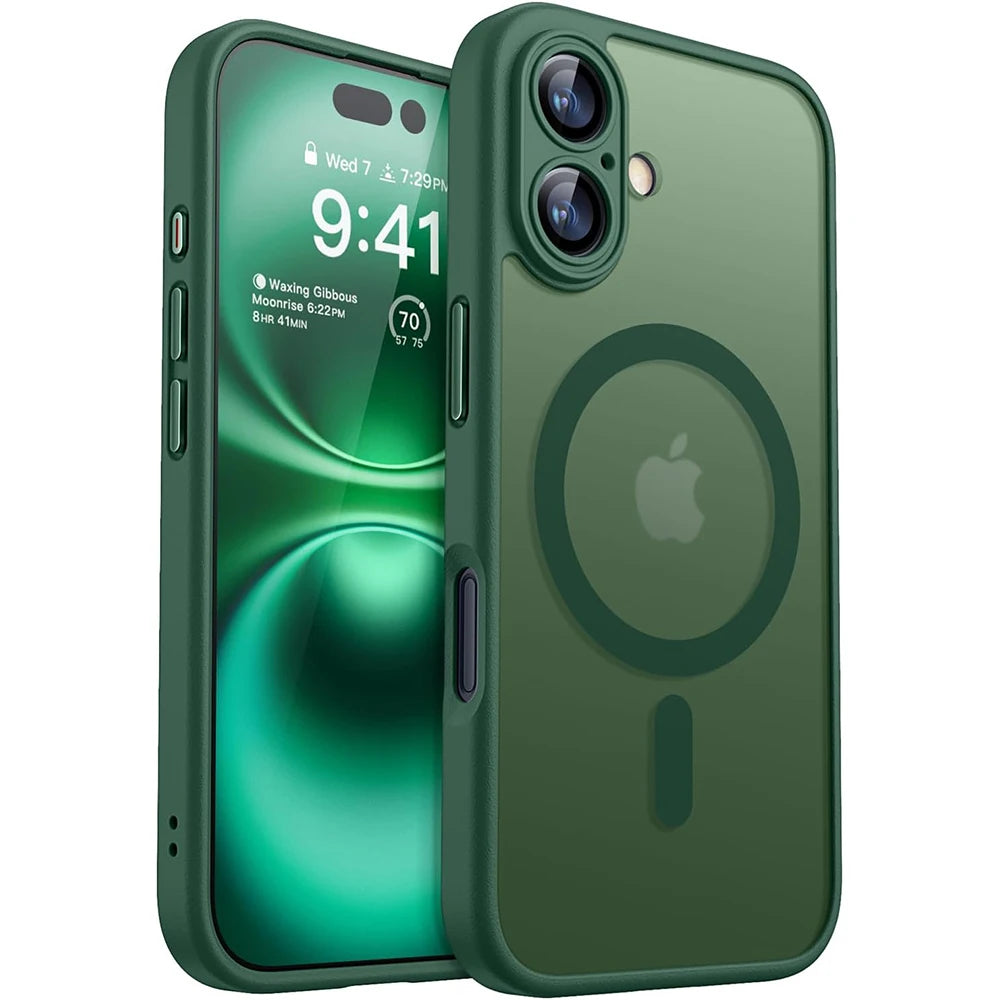 Magnetic Luxury Matte Translucent Armor Case