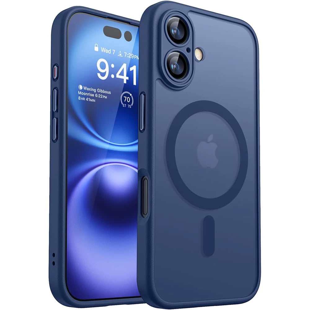 Magnetic Luxury Matte Translucent Armor Case