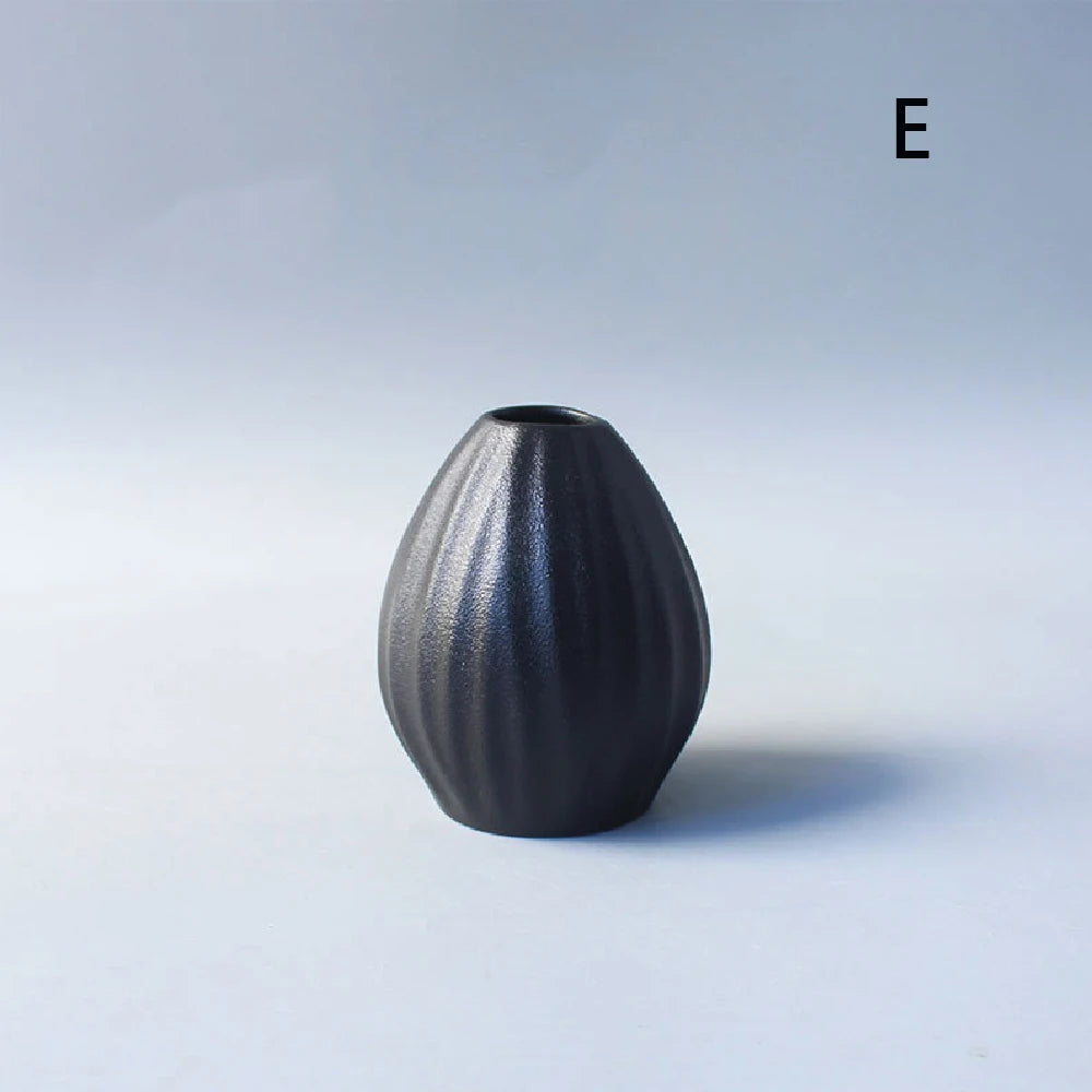 Black Ceramic Small Vase