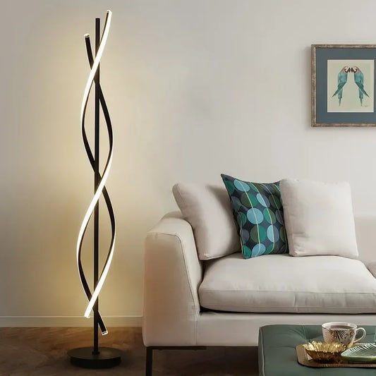 Postmodern LED Spiral Floor Lamp