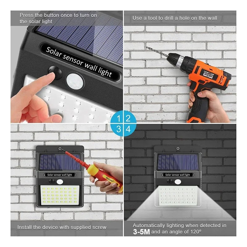 Solar Motion Sensor Wall Light