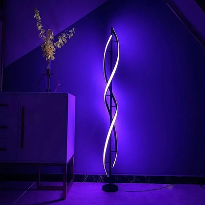 Postmodern LED Spiral Floor Lamp