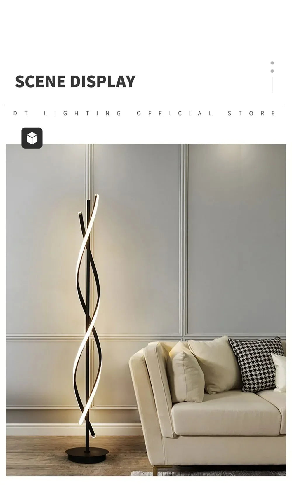 Postmodern LED Spiral Floor Lamp