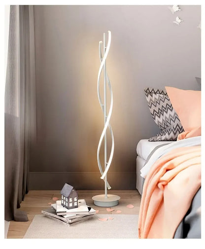 Postmodern LED Spiral Floor Lamp