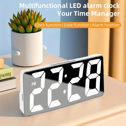 LED Digital Alarm Clock with Temperature Display