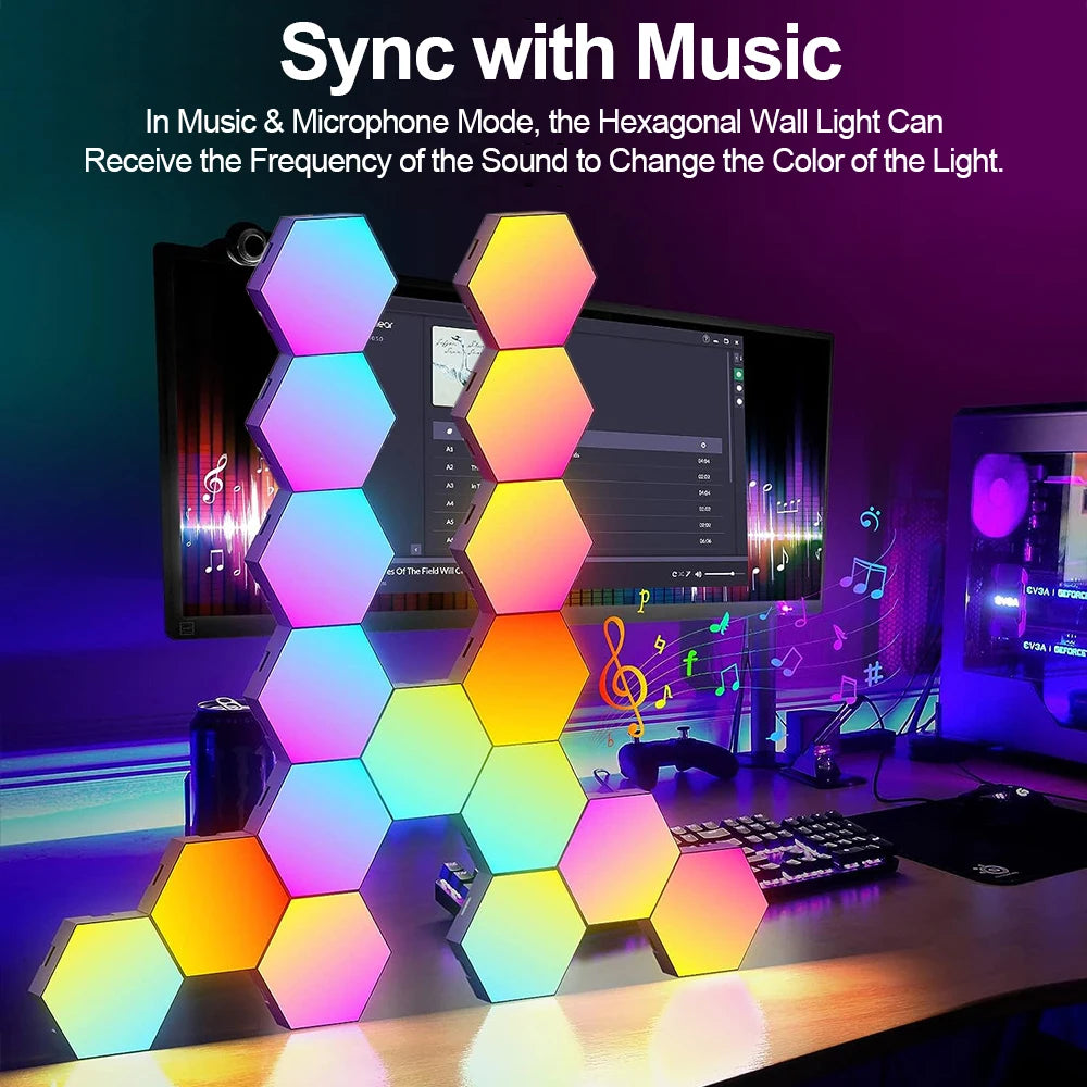 RGB Smart Hexagonal Wall Lamp