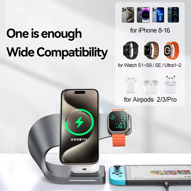 4-in-1 Metal Wireless Charger Stand