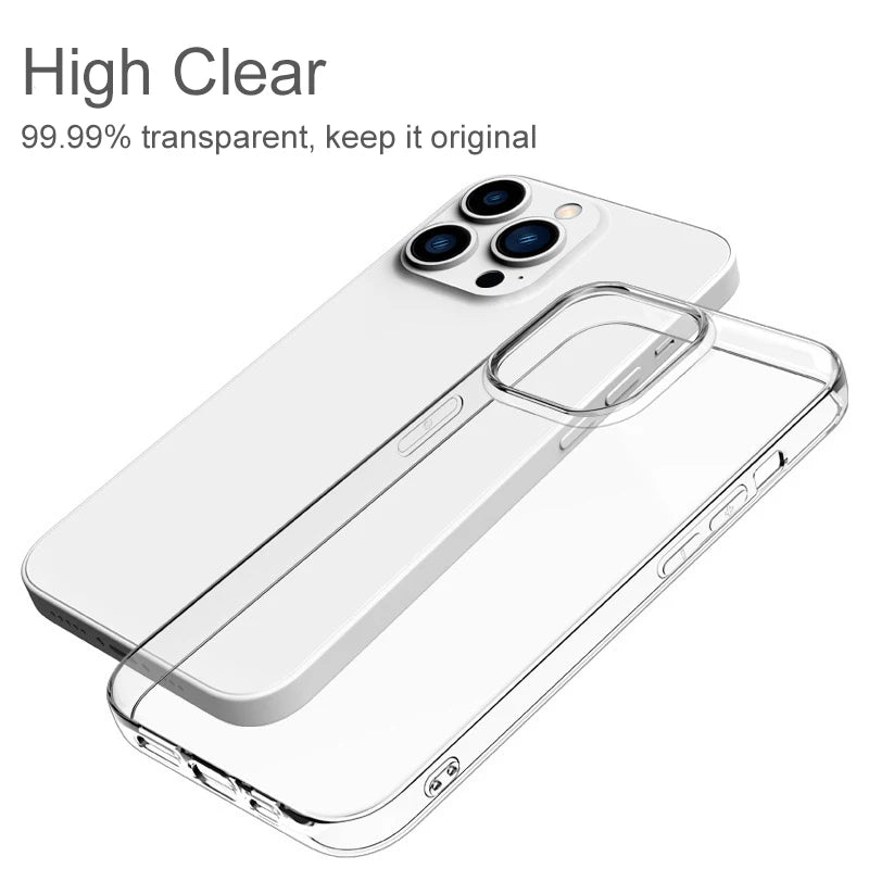 Ultra-Thin Clear Silicone Case for iPhone