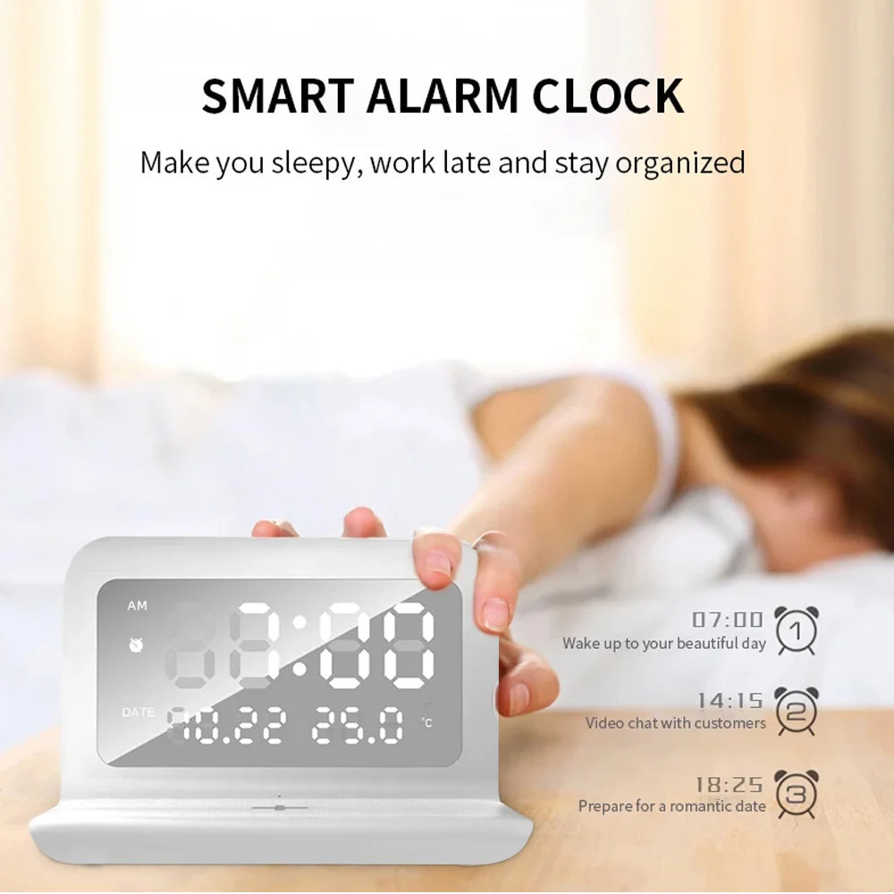 Smart Wireless Charger with Alarm Clock