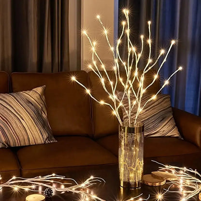 White Birch Branch LED String Lights