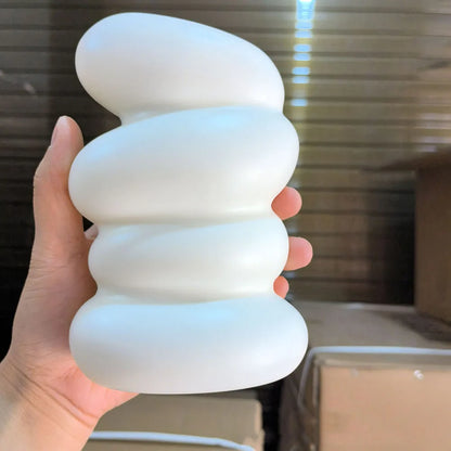 Spiral White Vase