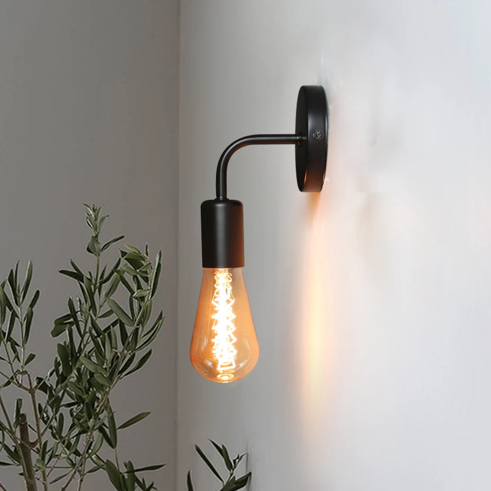 Nordic Black Iron Wall Lamp