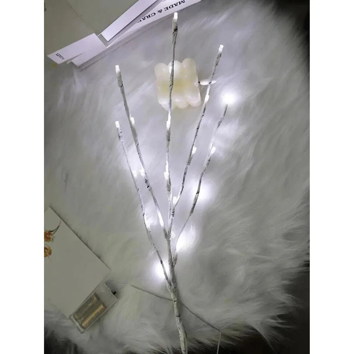 White Birch Branch LED String Lights