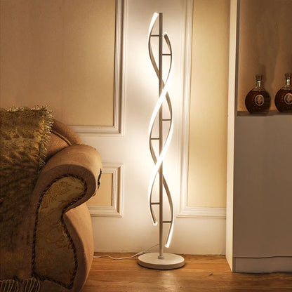 Postmodern LED Spiral Floor Lamp