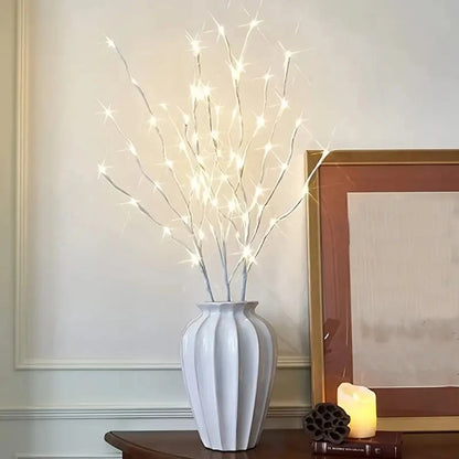 White Birch Branch LED String Lights